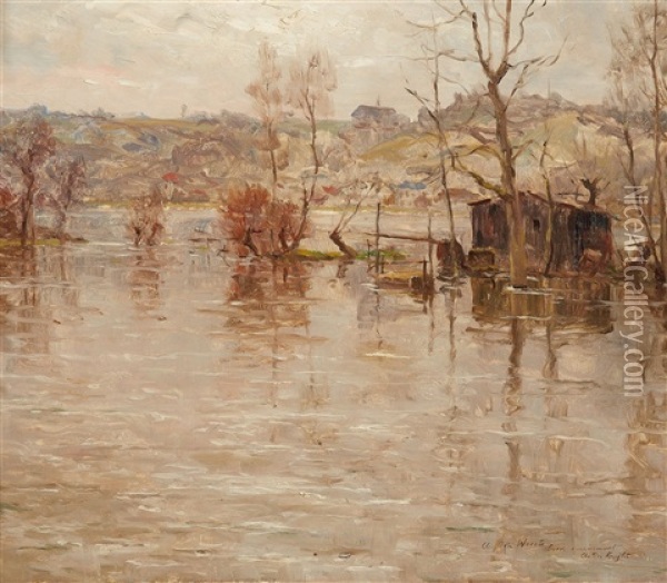 Franzosische Landschaft Oil Painting - Louis Aston Knight