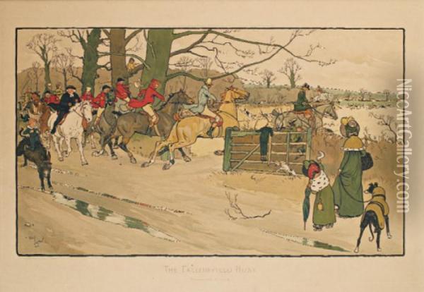 The Followfield Hunt Oil Painting - Cecil Charles Aldin