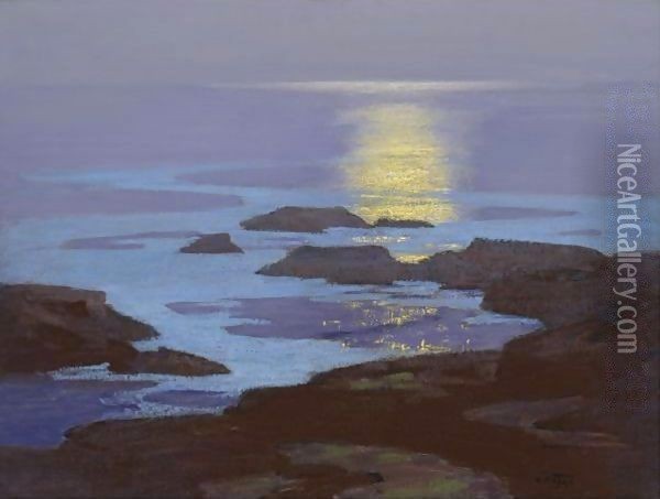 Moonlight, The Coast Of Maine Oil Painting - Edward Henry Potthast