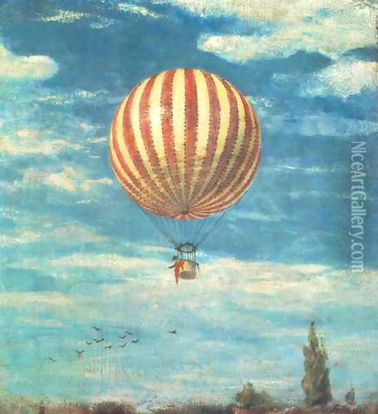 Ballon 1882 Oil Painting - Pal Merse Szinyei