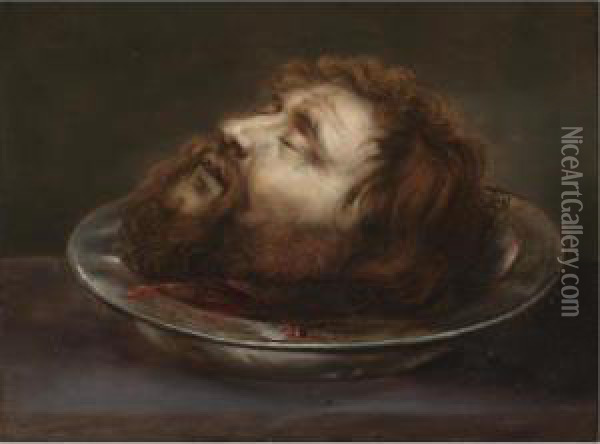 The Head Of Saint John The Baptist Oil Painting - Jan Cossiers