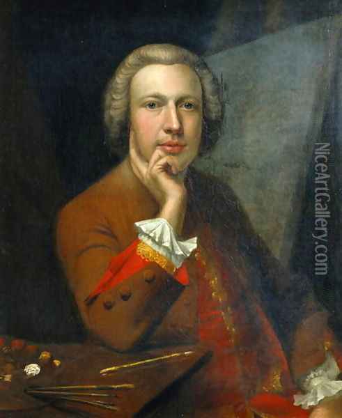 Self Portrait 1742 Oil Painting - Arthur William Devis