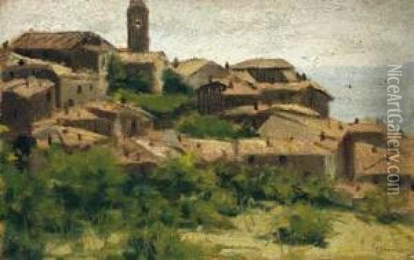 Sopra Livorno Oil Painting - Eugenio Cecconi