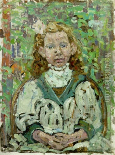 Seated Girl Oil Painting - Maurice Prendergast