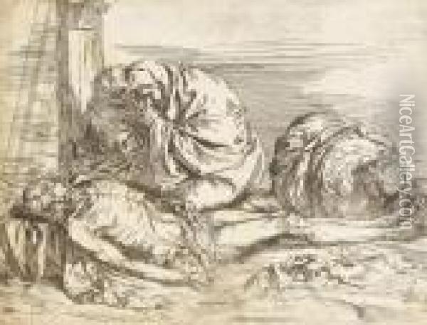 Zugeschrieben - Die Beweinung Christi Oil Painting - Jusepe de Ribera