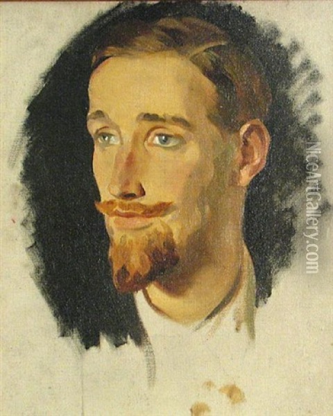 A Portrait Of Gerald Heard Oil Painting - Glyn Warren Philpot