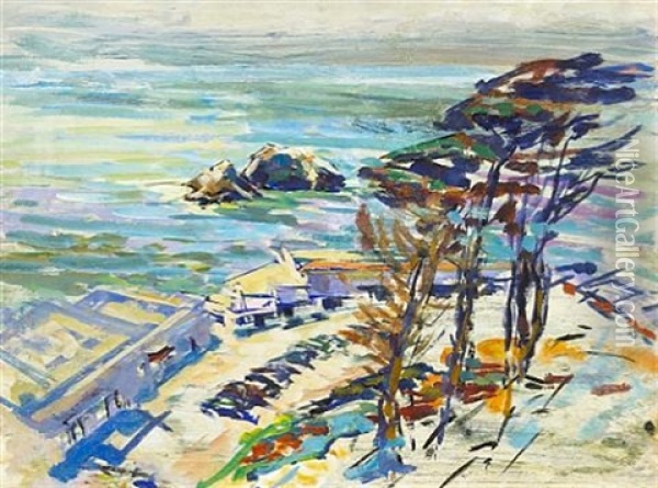 The Cliff House, San Francisco Oil Painting - Joseph Raphael