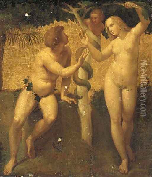The Fall of Man Oil Painting - Raphael