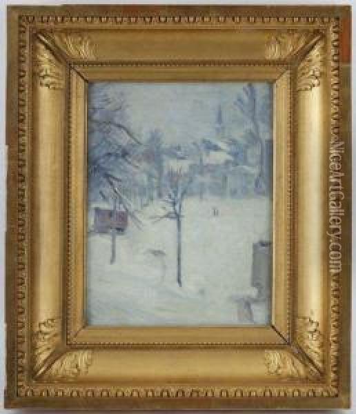 Paysage D'hiver Oil Painting - Louis Rheiner
