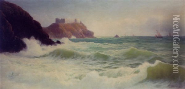 The Flow Of The Tide - Tenby Oil Painting - David James