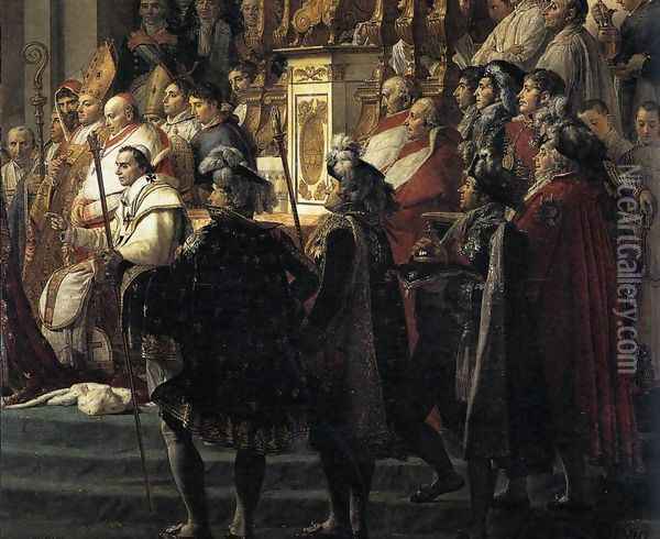 Consecration of the Emperor Napoleon I (detail 3) 1805-07 Oil Painting - Jacques Louis David