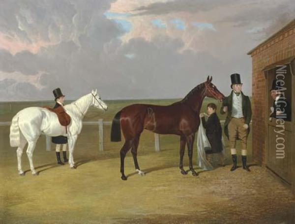 Vespa, A Brown Filly Oil Painting - John Frederick Herring Snr