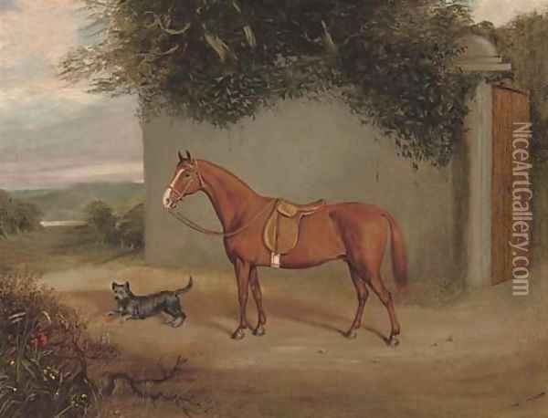 Ready for a country ride Oil Painting - English School