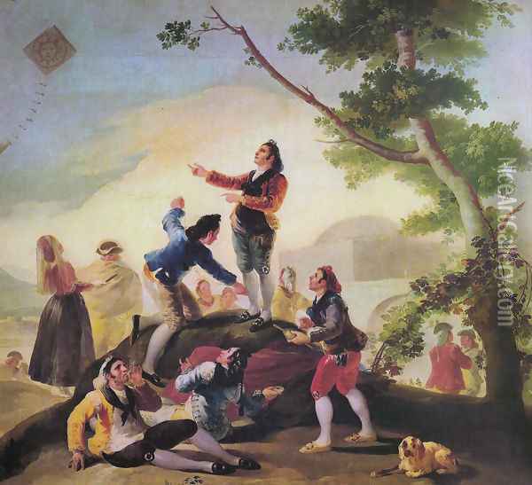 The kite Oil Painting - Francisco De Goya y Lucientes