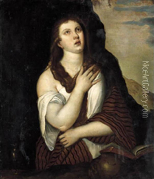 Penitente Oil Painting - Tiziano Vecellio (Titian)