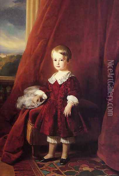 Louis Philippe Marie Ferdinand Gaston D'Orleans, Comte D'Eu Oil Painting - Franz Xavier Winterhalter
