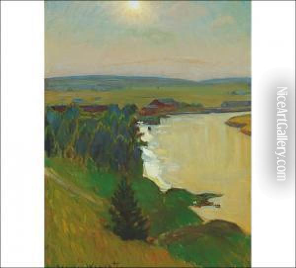 River Oil Painting - Sergei Wlasoff