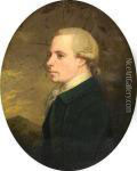 Portrait Of A Gentleman Oil Painting - Nathaniel Hone