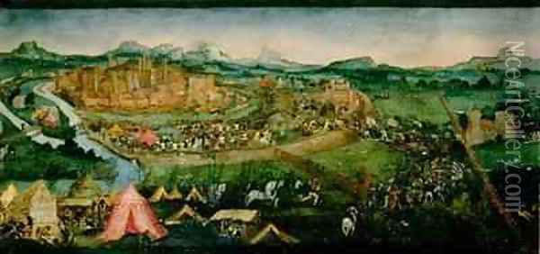 The Battle of Pavia Oil Painting - Jorg the Elder Breu