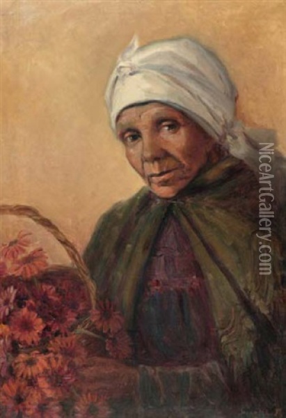 The Artist's Garden Oil Painting - Pieter Hugo Naude