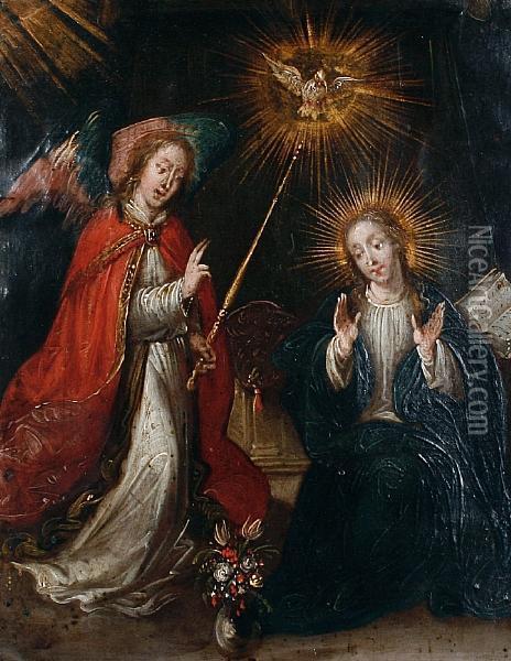 The Annunciation Oil Painting - Frans II Francken