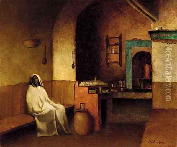 Algerian Cafe Oil Painting - William Sartain
