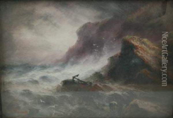 Coastal Scene Oil Painting - S.L. Kilpack