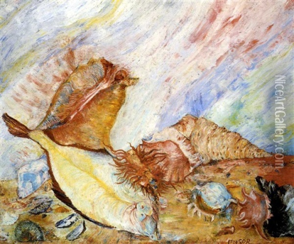 Stilleben Oil Painting - James Ensor