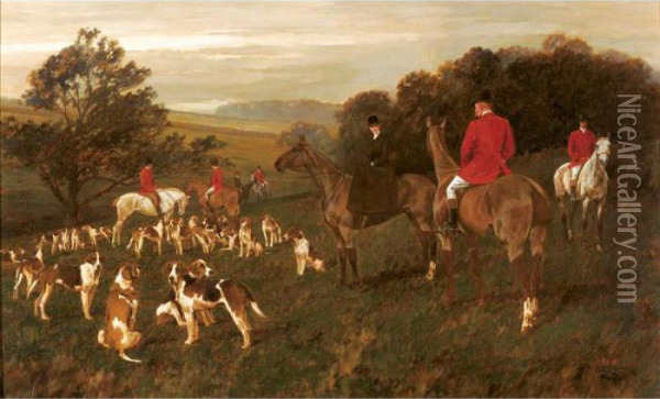 The Meet Oil Painting - George Wright