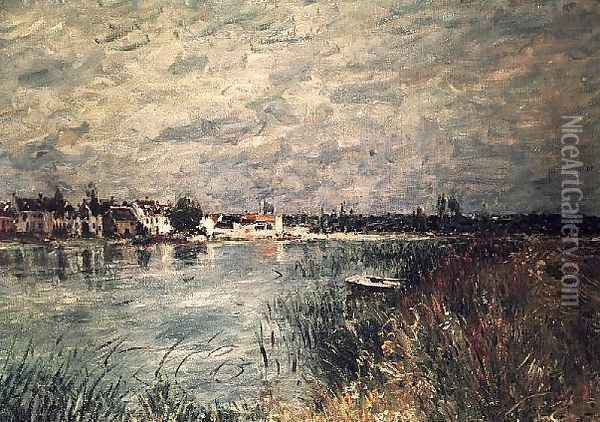 The River Banks at Saint-Mammes 2 Oil Painting - Alfred Sisley
