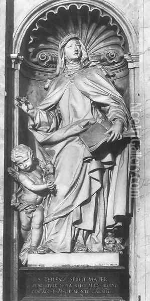 St Therese of Avila Oil Painting - Filippo della Valle