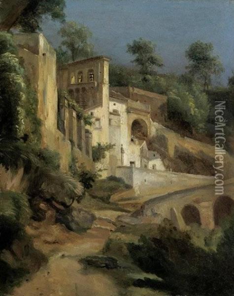 Das Kloster Ss. Trinita Bei Salerno Oil Painting - Ernst Fries