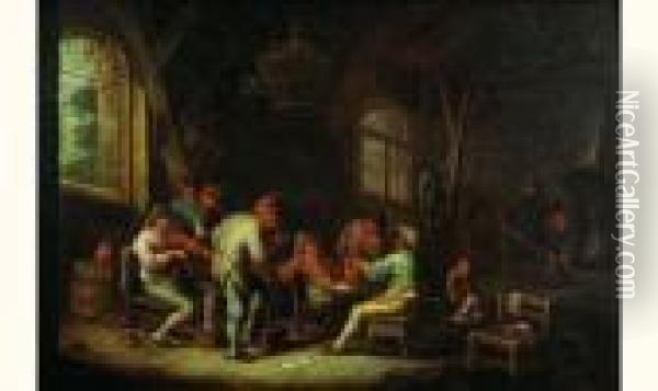 Scene De Taverne Oil Painting - Cornelis Mahu