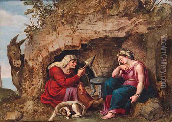 Hercules and Omphale Oil Painting - Maerten De Vos