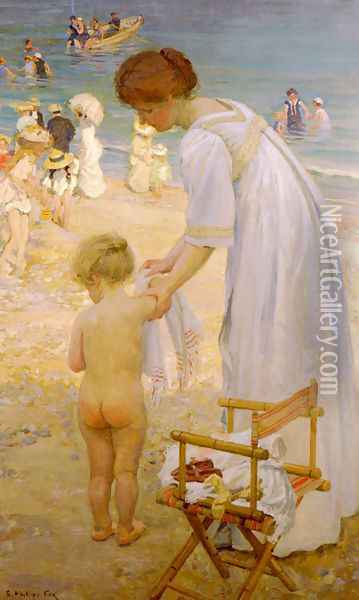 The Bathing Hour Oil Painting - Emanuel Phillips Fox