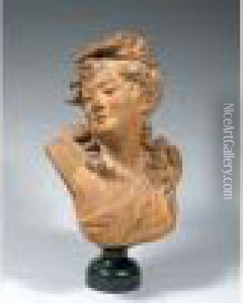 Buste De Femme Oil Painting - Pierre Carrier-Belleuse