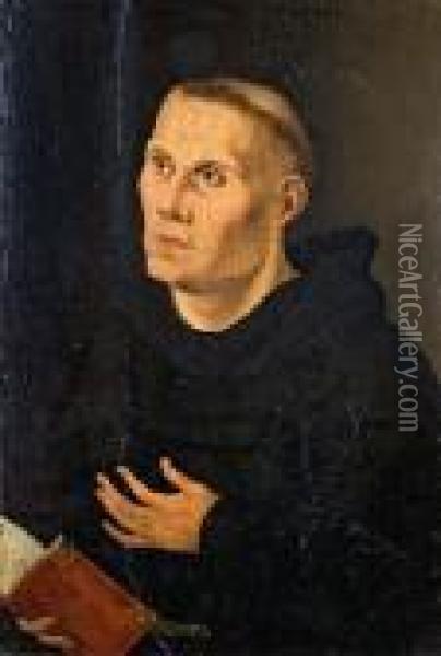 Martin Luther Als Monch Oil Painting - Lucas The Elder Cranach