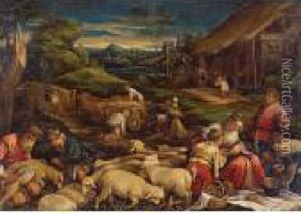 Allegory Of Summer Oil Painting - Jacopo Bassano (Jacopo da Ponte)