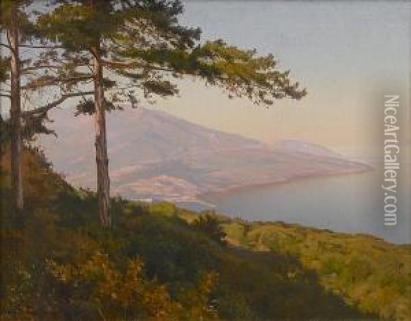 View Of Yalta Oil Painting - Josif Evstaf'Evic Krackovskij
