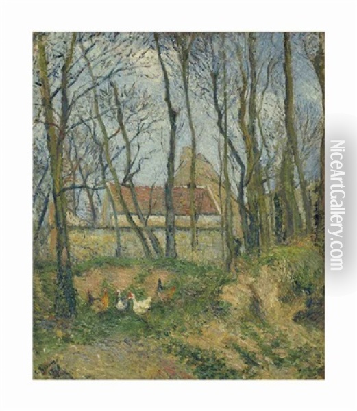 La Sente Des Pouilleux, Pontoise Oil Painting - Camille Pissarro