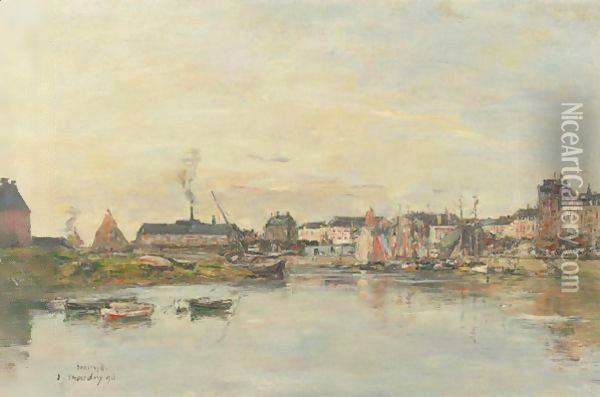 Trouville, Le Port 2 Oil Painting - Eugene Boudin