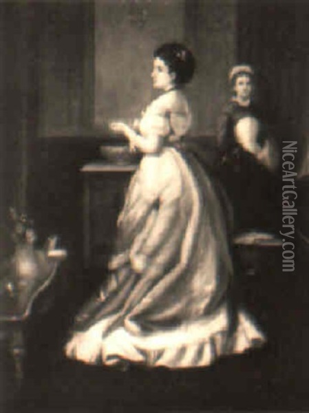 Nordica (portrait Of Lillian Norton) Oil Painting - August Laux