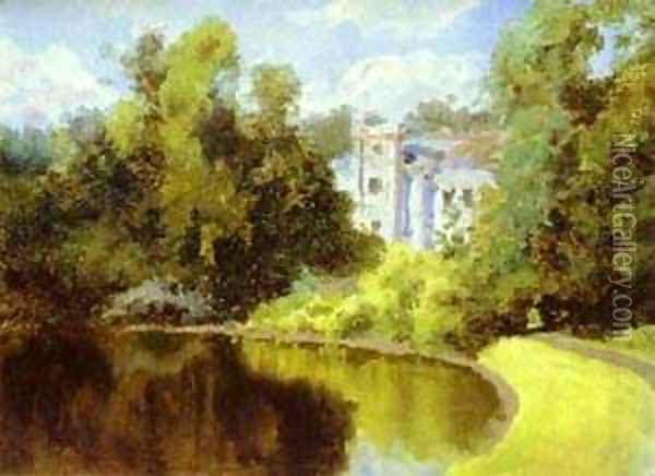 Pond In The Park Olshanka 1877 Oil Painting - Vasily Polenov