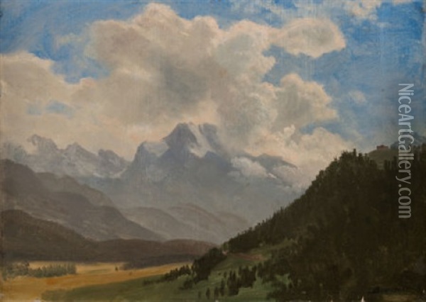 Sunny Day Oil Painting - Albert Bierstadt