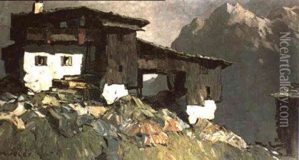 In Den Bergen Oil Painting - Oskar Mulley