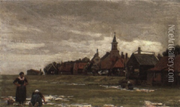 Dutch Village Oil Painting - Sir George Clausen