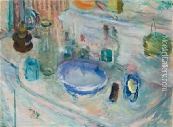 Toalettbordet Oil Painting - Ludvig Peter Karsten