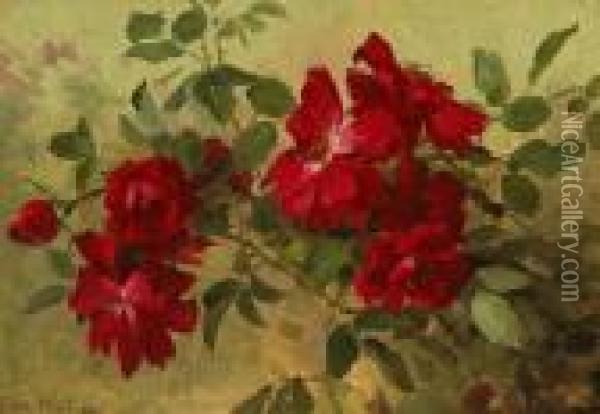 Red Roses Oil Painting - Edith White