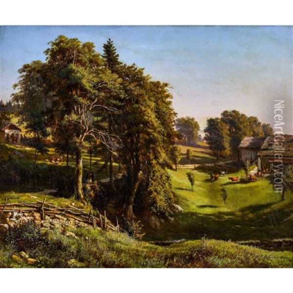 Paysage Jurassien Oil Painting - Abraham Louis Buvelot