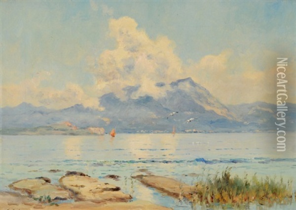 Lago Di Garda Oil Painting - Marie Joseph Leon Clavel